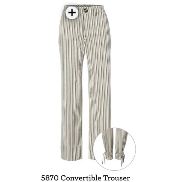 Cabi Women’s Convertible Trousers Size 4 Striped Stretch Style #5870 New - Picture 1 of 8